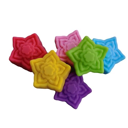 36 Piezas Moldes para Hornear en Forma de Flor de Silicona Grado Alimentario Antiadherente Bandejas Miniatura para Cupcakes Pudines Chocolates Imprescindible para Cocina Creativa (6 Colores)