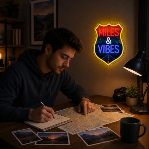 Image of Miles & Vibes LED Neon Sign for Wall Decor
