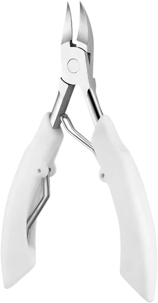 Multifunctional Stainless Steel Cuticle Deadener Nail Clippers Nail Tools Ergonomic Design Easy And Comfortable To Use Easy To Use And Clean Great Choice apply for to major And Home Manicures(White)