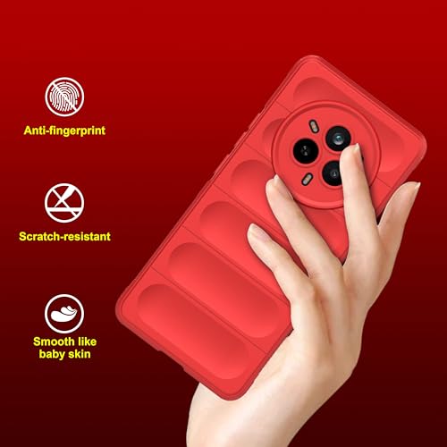 Image of amazon basics Back Case Cover for Realme 14 Pro 5G | Compatible for Realme 14 Pro 5G Back Case Cover | Liquid Silicon Magic Case with Camera Protection | Red