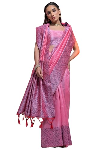 Sari indien Chandari en soie douce avec chemisier assorti | Idée cadeau d'exception femme