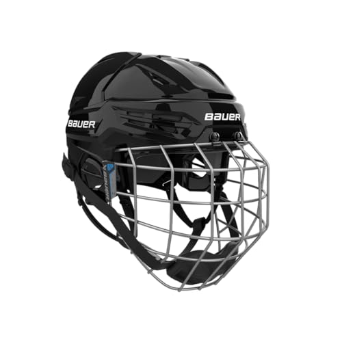 Bauer Re-Akt 55 Casco de hockey sobre hielo Combo Senior negro (negro, L)