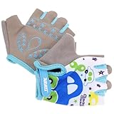 VINTORKY Boys and Girls Outdoor Gloves Half-finger Warm Riding Gloves Non-slip Breathable and Easy to Use