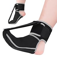 COMFORCE Einstellbar Plantarfasziitis Nachtschiene, Rutschfest Plantarfasziitis Socken zur Linderung von Fußschmerzen, Plantar Fasciitis, Achillessehnenentzündung, Fersensporn, FlachböGen, L(Schwarz)