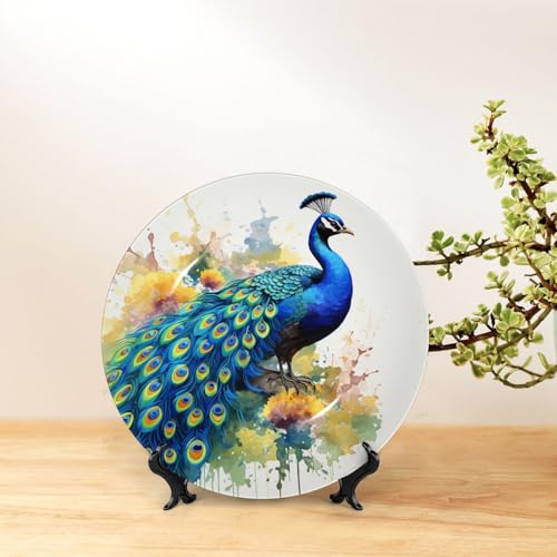 Plaque décorative en porcelaine anglaise de 20,3 cm faite à la main - 7