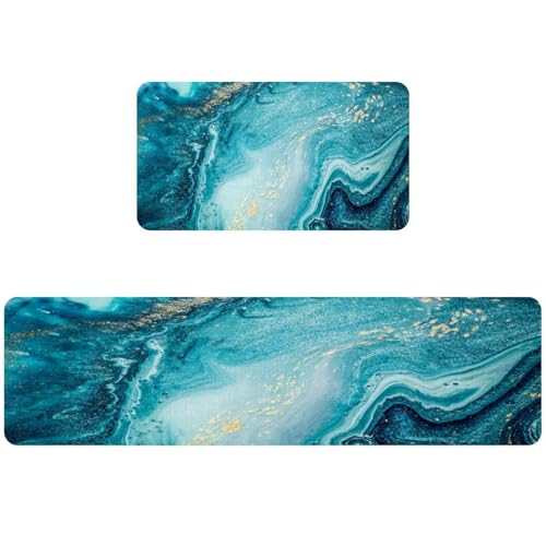 Tapis de cuisine à texture naturelle lot de 2 pour une maison chaleureuse