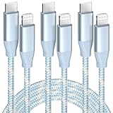 USB C to Lightning Cable 3 Pack 6FT Apple MFi Certified iPhone Charger Fast Charging Type c to Light