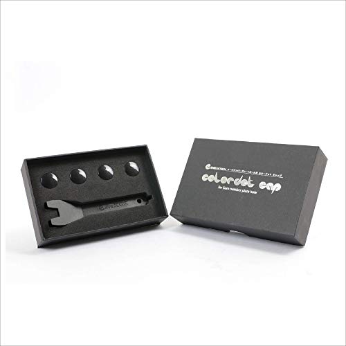 カラードットキャップ CDCシリーズ イブデザイン フィアット アバルトのリアナンバー横の 黒い樹脂キャップをカラードットキャップに交換 Fiat500/Fiat Panda/Abarth500/Abarth695/Abarth595に取付可能 純正カラーに塗装済み/EVE DESIGN (ブラック) 品番:CDC-876