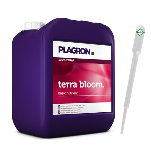 Plagron Terra Bloom 10 litros - Crecer Cultivo de interior Abono de interior Fase de floración Abono orgánico líquido Pepinos