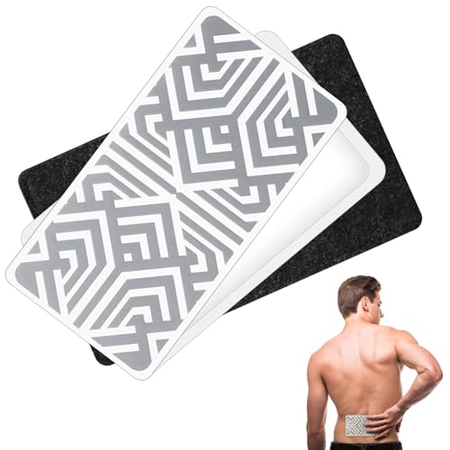 Reusable Pain Relief Patches for Sore Muscle, Includes 3 Adhesives, 1 Patch & 1 Carry Bag, Pain Patches for Neck, Back,Foot, Knee etc, Large&Fast Acting, Easy Adhesive Application Pain Patch-JG8