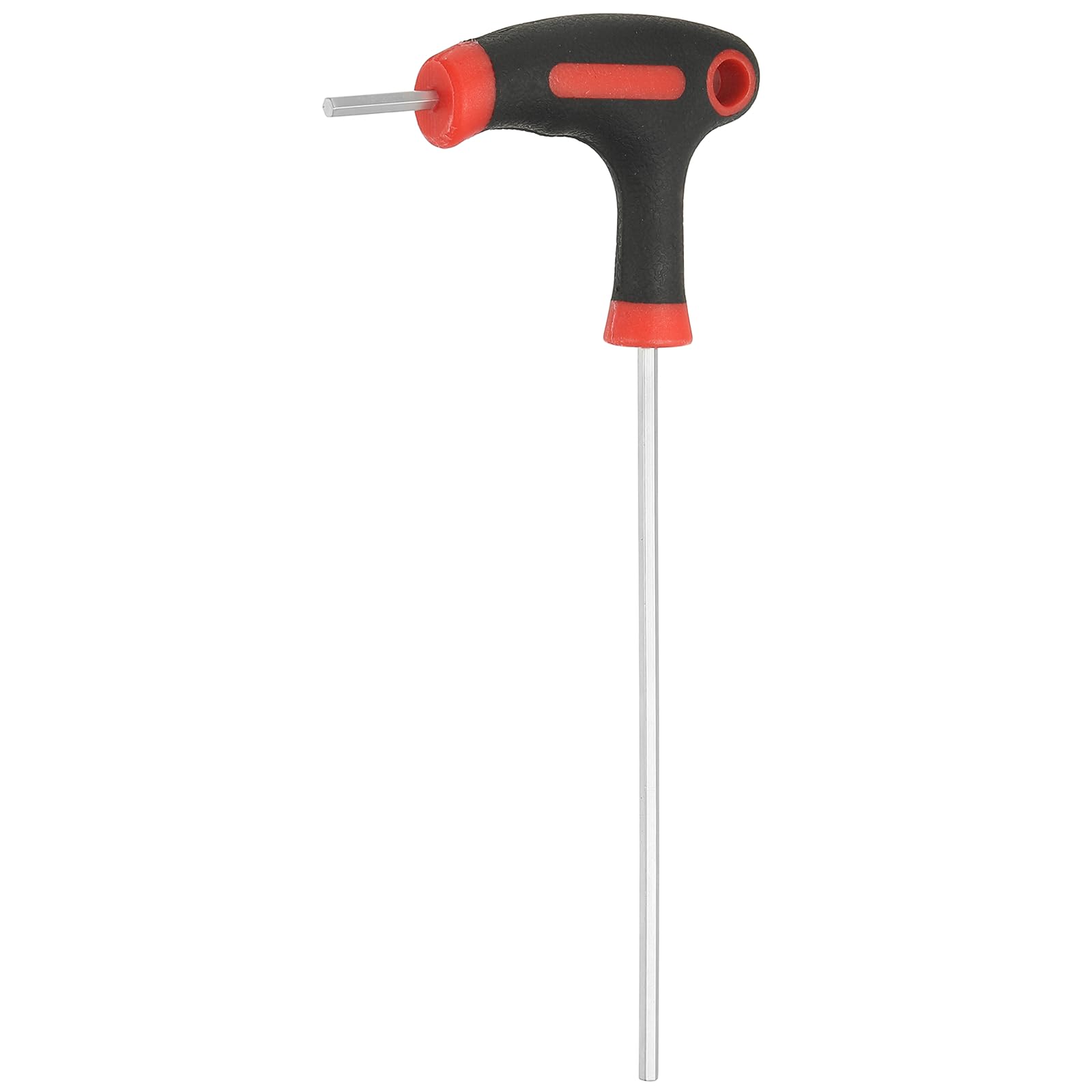 sourcing map T-Handle Hex Key Wrench 2.5mm Metric 145mm Length Long Arm Cr-V T-Key Inner Hexagon Wrenches Spanner Repair Tools for Automotive Household Maintenance, Red Black