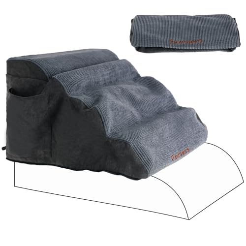 Pawtners 4-Step Dog Stairs Cover Replacement(Only Fit for Pawtners Dog Stairs), Waterproof & Washable Cover, Original Accessories Set, Grey