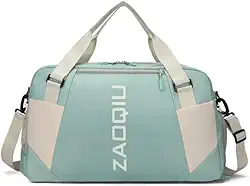 Bolsa de Viagem e Academia Mala de Mão com Área Molhada Compartimento para Tênis Alça Ajustável Ideal para Avião Academia Praia e Fim de Semana (Verde)