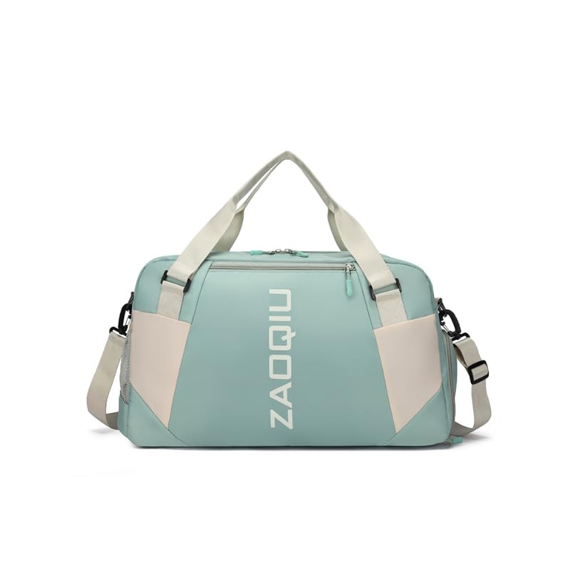 Bolsa de Viagem e Academia Mala de Mão com Área Molhada Compartimento para Tênis Alça Ajustável Ideal para Avião Academia Praia e Fim de Semana (Verde)