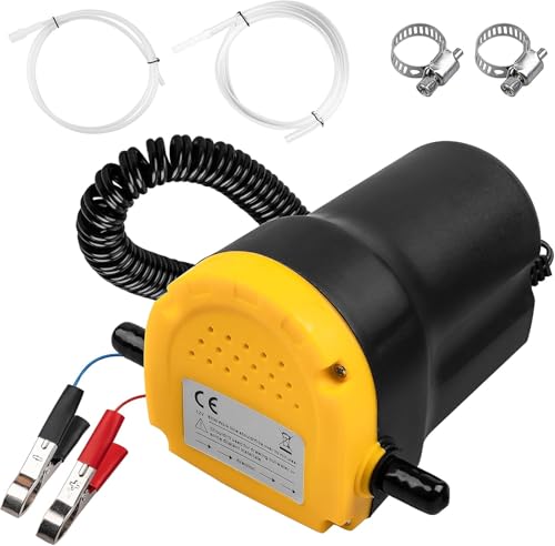Bomba Extractora de Aceite 12V 80W, Bomba para sacar aceite y otros liquidos no inflamables, Bomba de Transferencia de Succión Bomba de Aceite de Motor con Manguera (NO AGUA)