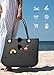 Beach Bag Rubber Tote Bag - Waterproof Travel Bag for Women Washable Tote Bag Handbag for Sports Beach Market Pool (Black, Large)