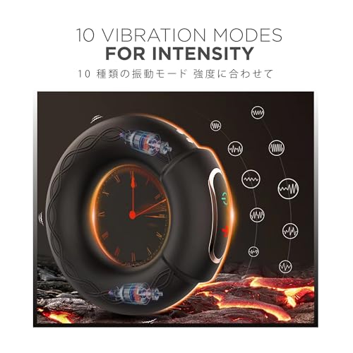 Image of Vibrating Cock Rings for Men 10 Vibration Modes Heating Penis Ring Erection Enhancing Blaze Ultimate Male Enhancer Cock Ring Onahole Long Lasting Sex Toys for Men | OH-AV-070
