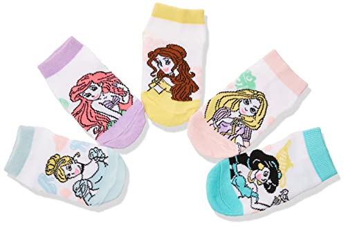 Image of Disney Girls' Disney Princess 5 Pack Shorty Socks