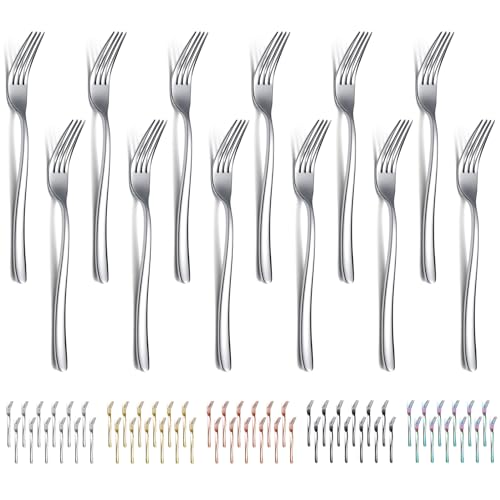 Evanda Dinner Forks Set of 12 Pieces 17.8cm, Stainless Steel Table Forks Cutlery Set for Home, Restaurant, Hotel, Dishwasher Safe
