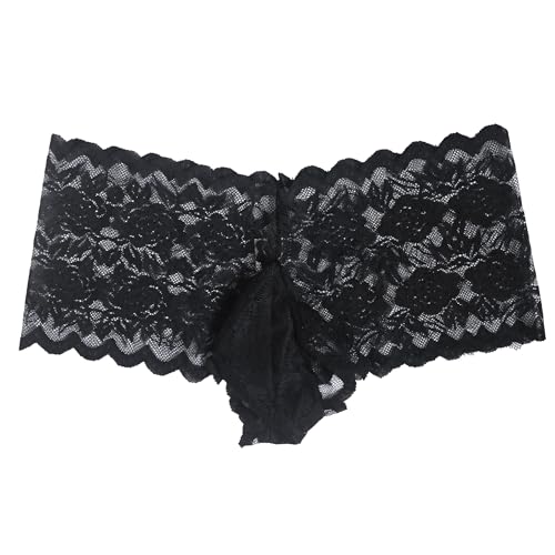 Mens Sissy Lace Thongs Transparent Panties G-Strings Briefs Jockstraps Underwear Underpants for Men