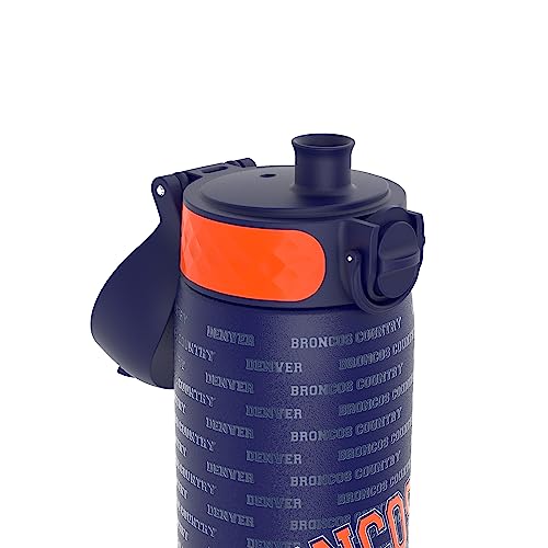 Ion8 NFL Denver Broncos Lightweight Steel Water Bottle, 600 ml/20 oz, Non-Insulated, Leak Proof, Easy to Open, Secure Lock - Image 3