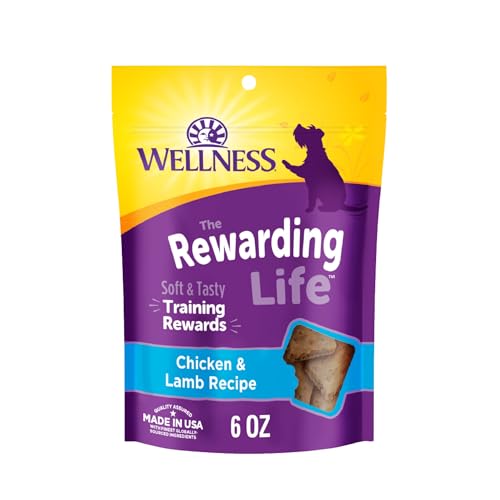 Image of Wellness Rewarding Life Soft Dog Training Treats, Natural, Grain Free, Chicken and Lamb Recipe, 6 oz Bag