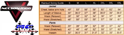 Nelson-Rigg WP-8000 Weatherpro Two-Piece Rain Suit (XX-LARGE) (BLACK)