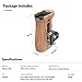 SMALLRIG Side Wooden Handle Grip for DSLR Camera Cage w/Cold Shoe Mount, Threaded Holes, Direction Changeable - 2093