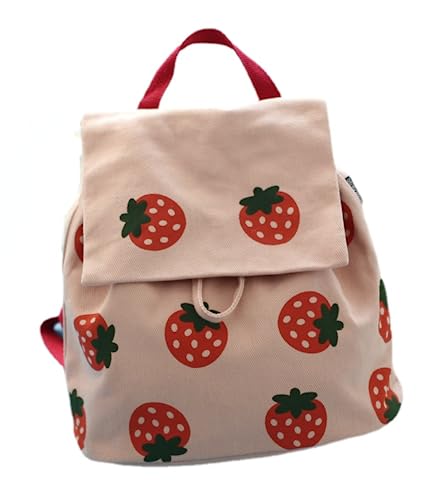 Loizziuy Strawberry Backpack Kawaii Backpack MIni Aesthetic Backpack Cute Casual Travel Mochilas Daypacks (Strawberry pink)
