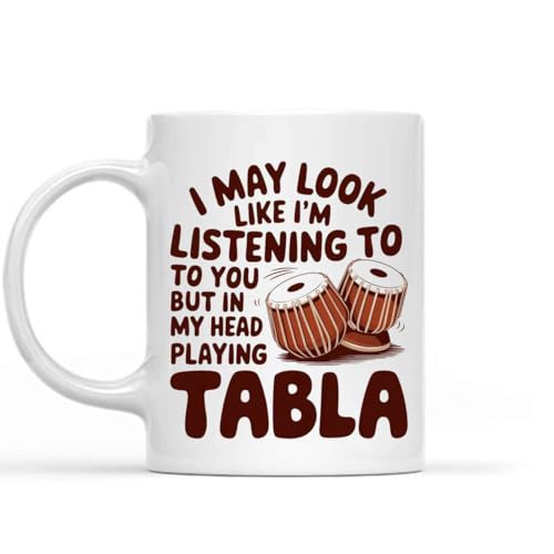 Austyn Denice Humorous Gift Idea Tabla Musician Tabla Player Drum Music Musical Instruments Percussion Present Drum Player Percussionist Nrte67 7k5miq 11 Oz White Ceramic Coffee Mug