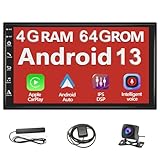 [Telecamera per Retromarcia AHD e Controllo del Volante] Autoradio 2 Din Carplay con telecamera per retromarcia,facile da installare,quando il veicolo è in retromarcia,lo schermo dell'autoradio visualizzerà automaticamente l'immagine di retromarcia e registrerà le condizioni della strada,effettuando la retromarcia quotidiana più sicuro e conveniente.L'audio per auto Android supporta il controllo del volante,che ti consente di controllare più comodamente le funzioni necessarie tramite il volante.