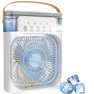 Portable Air Cooler Fan with Water Tank, 3 Speed Settings | Evaporative Cooling, USB Powered, Carry Handle, Personal Desktop Use, Ice Cooling-image-24