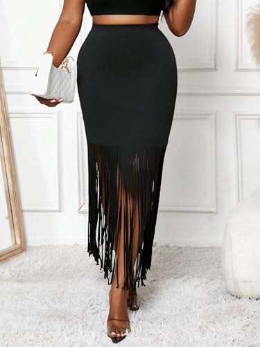 Trend Women's Summer Basic Skirt Solid Color Hip-Hugging Summer Elegant Casual Boho Skirt for Beach3