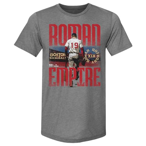 500 LEVEL Roman Anthony Boston Roman Empire Stadium Mens Premium T-Shirt (Tri Gray S)