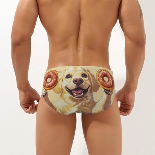 Labrador Dog Fitness Mens Swim Briefs Bikini Sexy Low Rise Trunks Swimsuit Bathing Suit Beach2