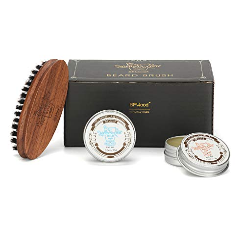 BFWood Pocket Beard Brush and Balm - Vanilla Scented & Unscented