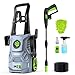 PATOOLIO Pressure Washer, 135Bar 360L/H Electric Pressure Washers with 37 Feet Total Long High Pressure Washer Foam Cannon, 4 Nozzles for Cars, Fences, Patios, Decks, Patios and Driveway