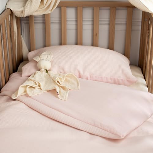 Parure de lit gaze de coton nid d'abeille 100x140 Sevira Kids - 3