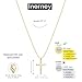 Inerney Gold Cross Necklace for Women, Dainty 14K Gold Cross Pendant Choker Necklace Waterproof Non Tarnish Simple Trendy Jewelry Chain Religious Christian Faith Jewelry Gifts for Easter Christmas Mother’s Day