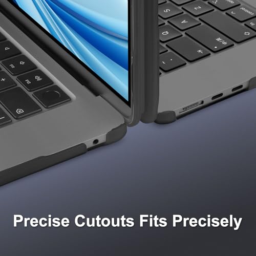 Image of MOSISO Compatible with MacBook Air 15 inch Case M5 2026 M4 M3 M2 2025-2023 | A3448 A3241 A3114 A2941, Soft TPU Frame Bumper Crack-Resistant Hard Shell Case & Keyboard Cover, Black