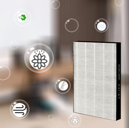 Image of KC-850U Filter for Sharp Air Purifier Part # FZ-C100HFU | Used for Living Room Bedroom | Capture Dust, Pet Dander - 2 Pack HEPA