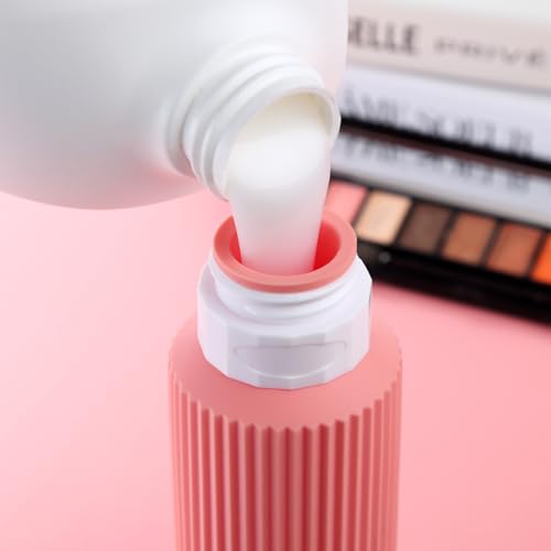 Travel Bottles for Toiletries, Large 6oz Travel Size Containers, BPA Free Leak Proof Tubs Refillable Liquid Accessories with Toiletry Bag for Cometic Shampoo and Lotion Soap (4 Pack)3