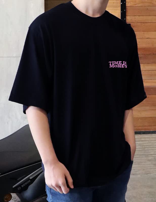Rigo Camiseta estampada con hombros descubiertos para hombre de talla grande