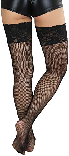Image of ToBeInStyle Women's Thigh Highs With Smooth Silicone Lace