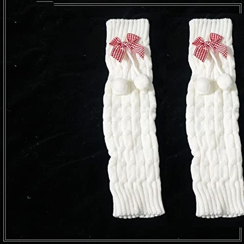 Cosy Girl Femmes Tricot d'hiver Oreille de Lapin Mignon Jambières Lâche Arc de Lapin Bas Leggings Fille Chaude Douce Jambières pour Femmes Filles (Couleur : Style5, Taille : 40-42cm) (Style5 40)