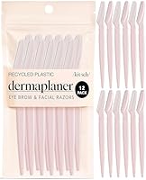 Kitsch Dermaplaning Tool – 12 Stück Rasiermesser, Gesichtsrasierer Frauen, Augenbrauenrasierer, Gesichtshaarentfernung für Frauen, Dermaplane-Rasierer für das Gesicht, Blush