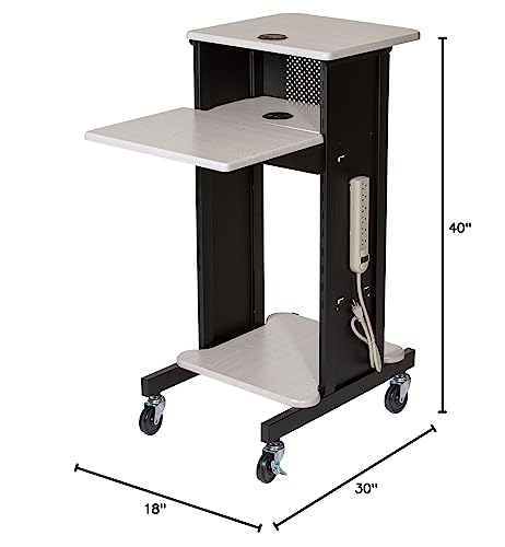Oef Furnishings Presentation Cart And Stand, Oefprc200, Steel Frame, Ivory Woodgrain #TOP7