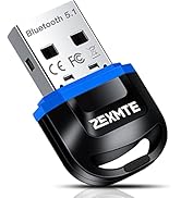 Bluetooth Adapter für PC 5.1 – ZEXMTE USB Bluetooth Dongle 5.1 EDR, Bluetooth Adapter für PC Wind...