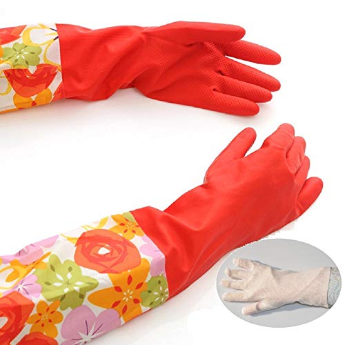 image for Treenewbid Dishwashing Gloves, Non-slip Household Kitchen Cleaning Rub