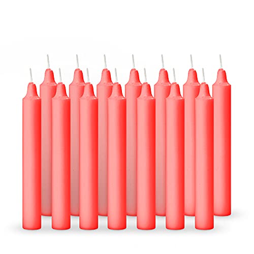 Image of AuraDecor Pack of 14 Stick Candles || Especially Meant for Healing, Chakras, Ritual Candles, Decoration, Lighting, Home Decor || Burning Time 3 to 4 Hours Each (Red) ,Wax